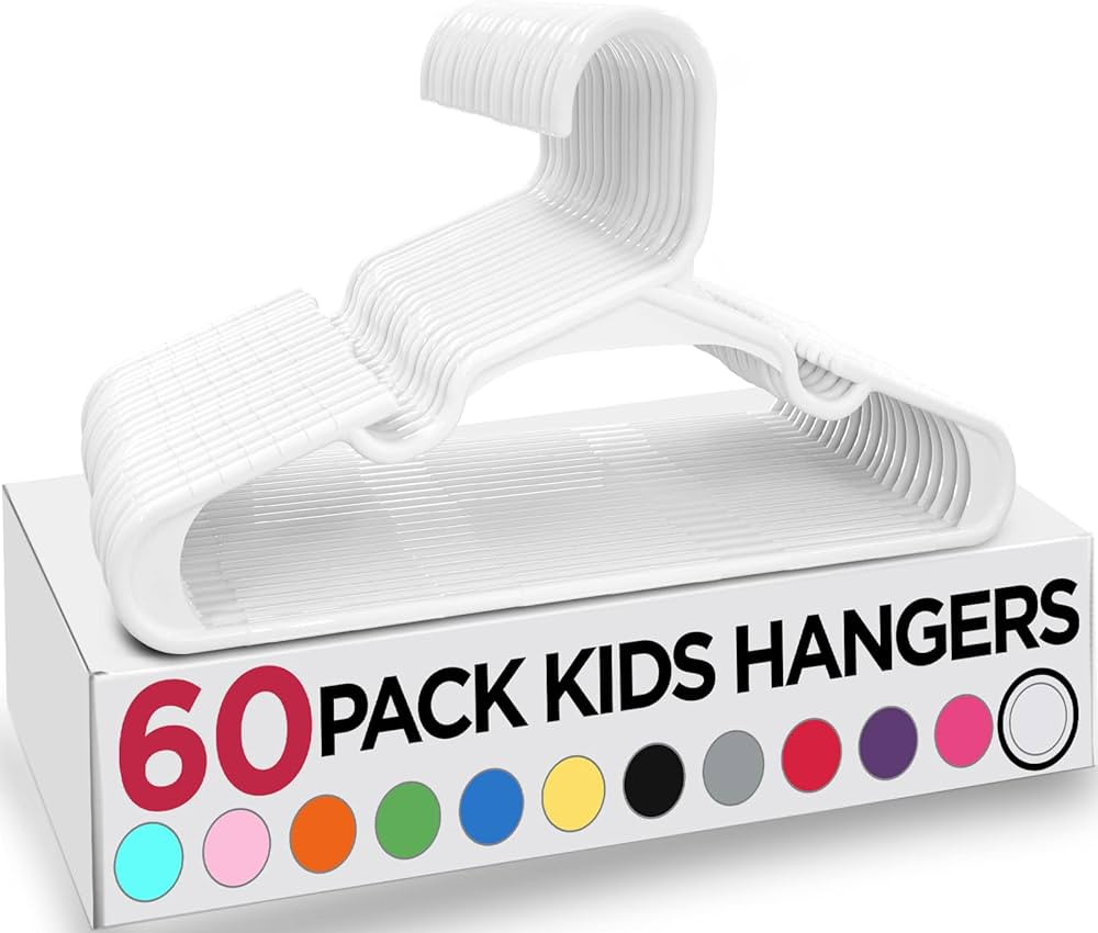 Utopia Home 60 Pack 11.5 Inch Plastic Kids Hangers for Closet - Childrens Hangers for Clothes & I... | Amazon (US)