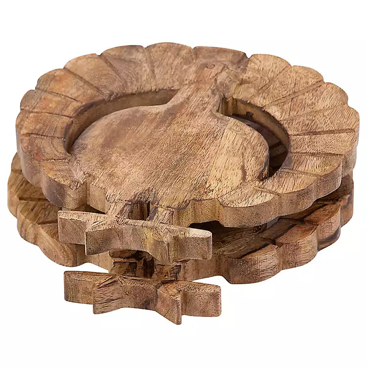 Brown Turkey 2-pc. Wooden Trivet Sets | Kirkland's Home