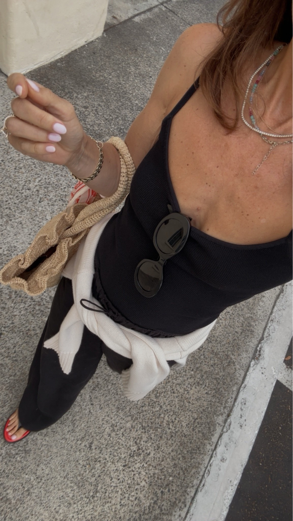 Today’s gloomy summer outfit 
Wearing the “short” size in the linen pants

#LTKOver40