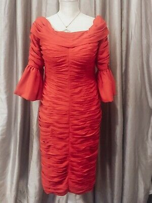 JJ'S HOUSE Womens Off the Shoulder Tea-length Evening 3/4 Sleeve Red Dress  | eBay | eBay US