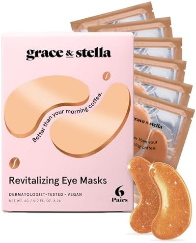 grace & stella Caffeine Under Eye Patches - Awakening Eye Patches for Puffy Eyes and Dark Circles... | Amazon (US)