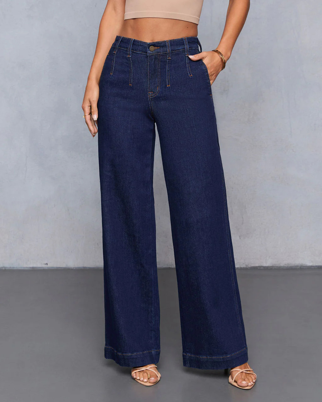 Soft Echo Stretch High Rise Wide Leg  Jeans | VICI