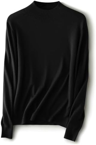 Women's Merino Wool Blend Sweater Fall Winter Mock Neck Long Sleeve First-Line Ready to Wear Seam... | Amazon (US)