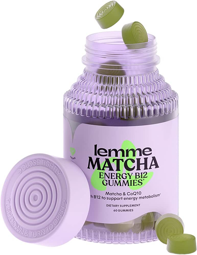 Lemme Matcha Superfood Energy Gummies with Organic Matcha Green Tea, Vitamin B12 and Antioxidant ... | Amazon (US)