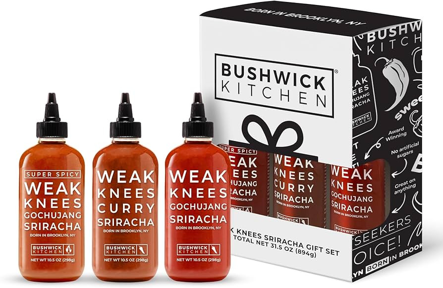 Bushwick Kitchen Sriracha Sampler Gift Box, Set Includes Gochujang Sriracha, Super Spicy Gochujan... | Amazon (US)