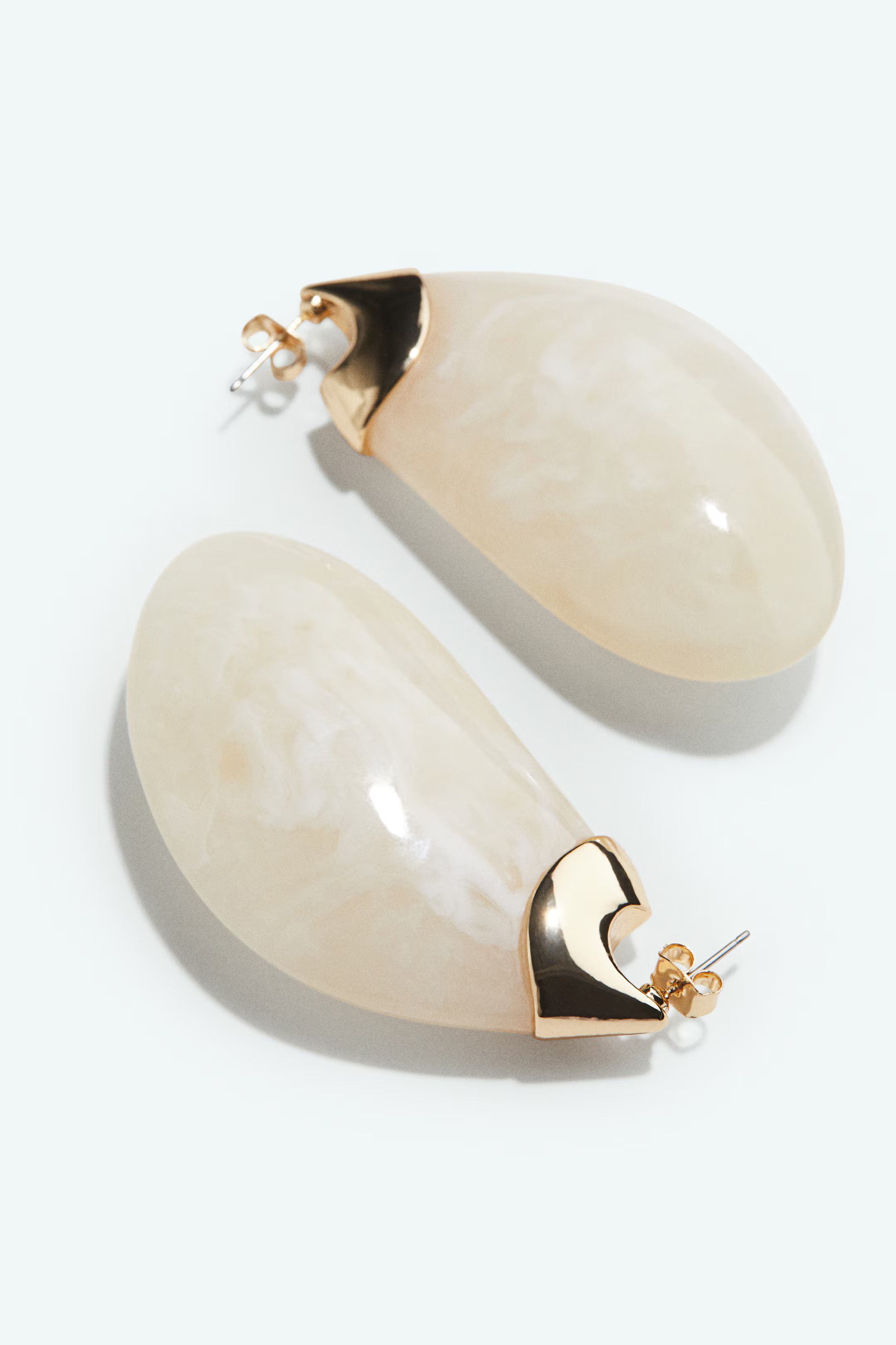 Chunky Earrings - White/marbled - Ladies | H&M CA | H&M (US + CA)