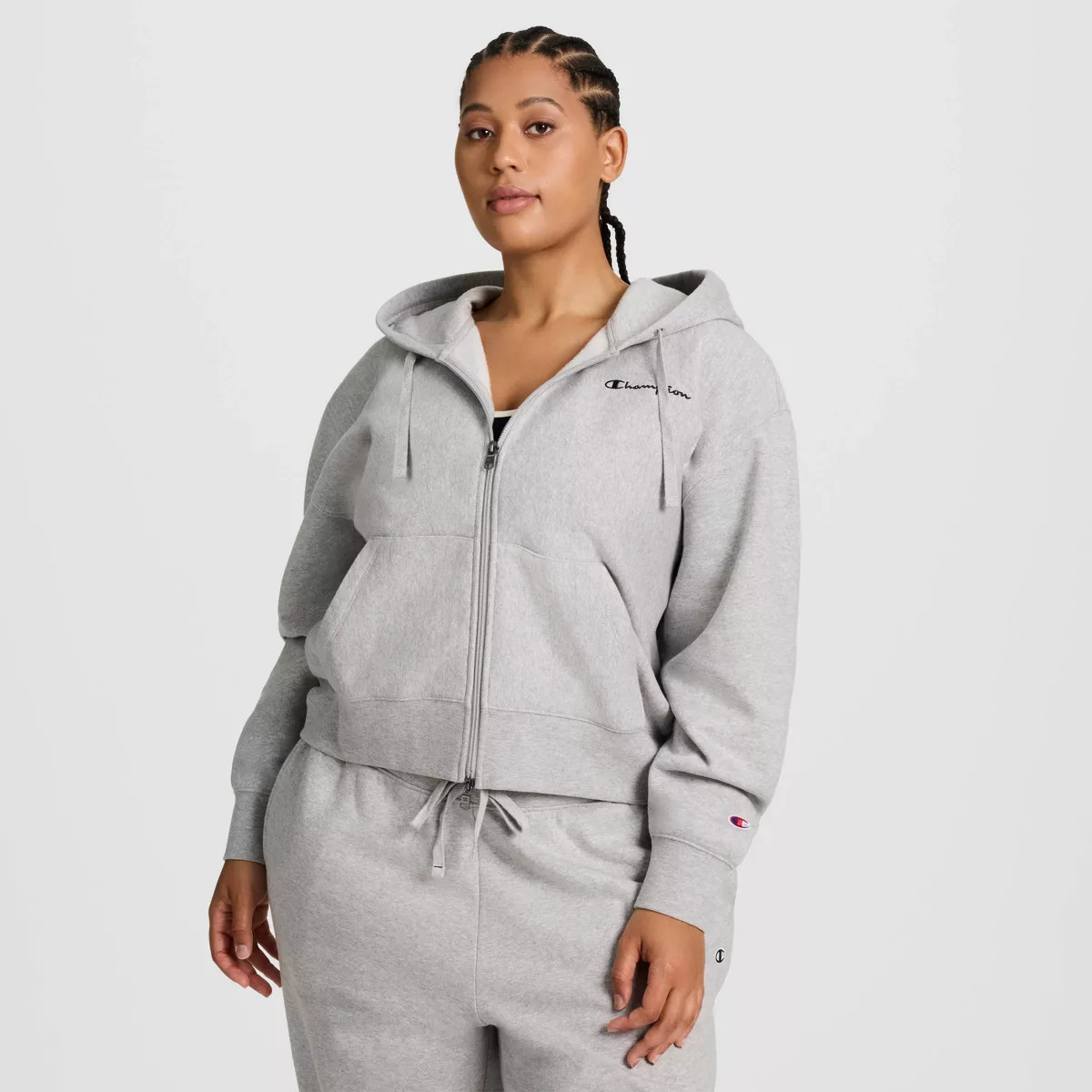 Champion Women's Cropped Fleece Zip-Up Sweatshirt | Target