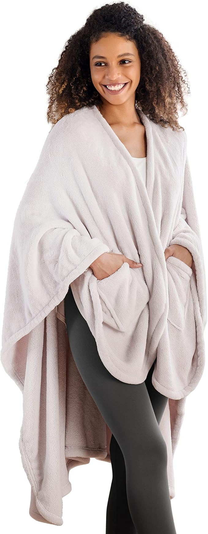 Berkshire Blanket Primalush™ Wearable Blanket, Cozy Loungewear Pocketed Plush Cape Wrap for Adu... | Amazon (US)