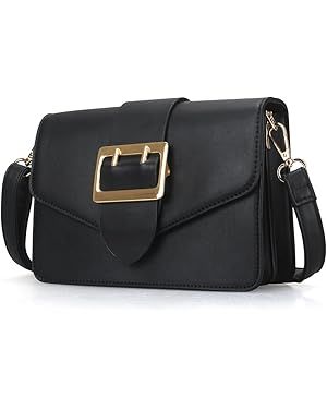 Leather Crossbody Bags Small Crossbody Purses Designer Handbags for Women Clutch Purse Trendy Str... | Amazon (US)