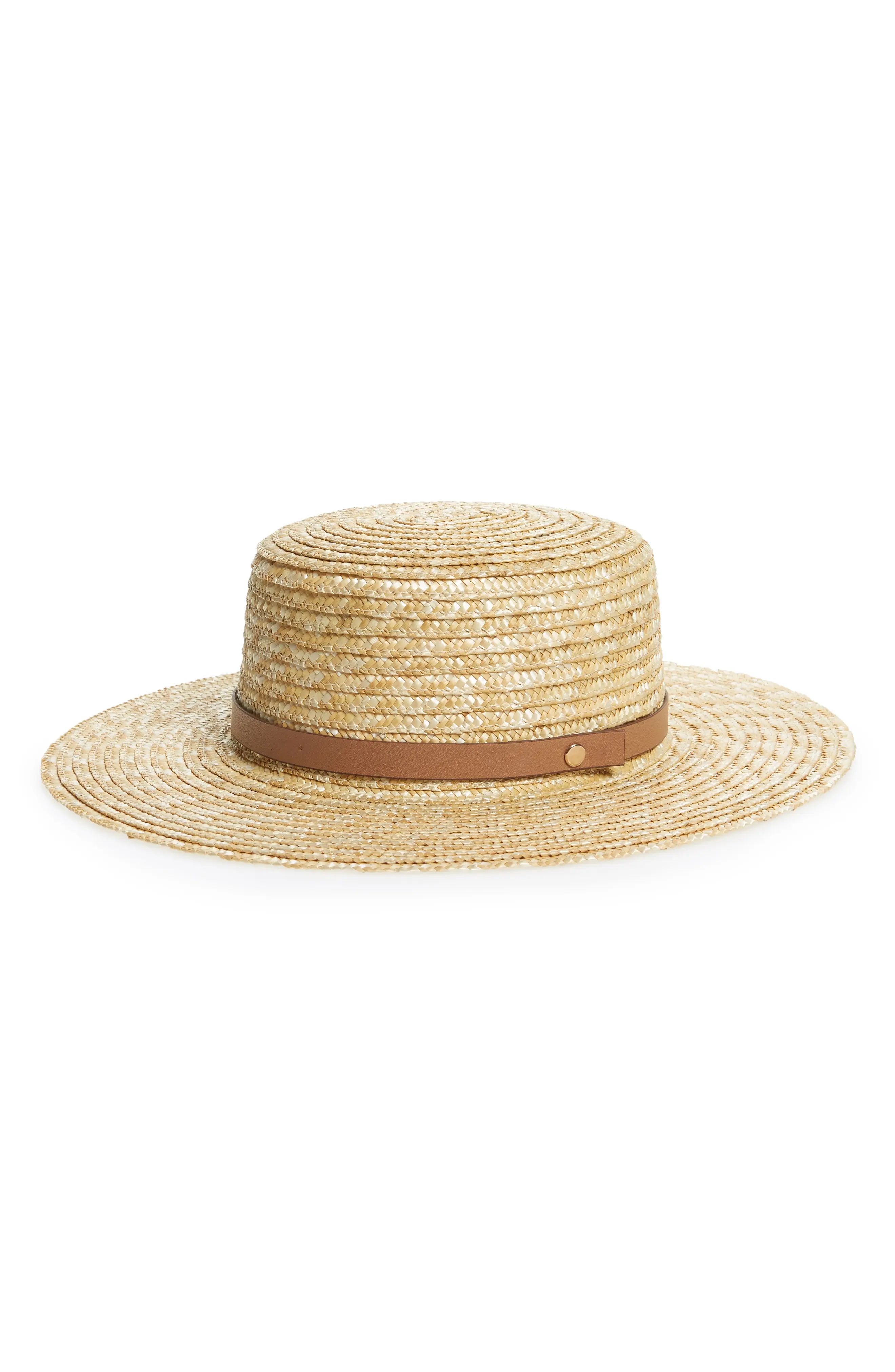 Wide Brim Straw Boater Hat | Nordstrom