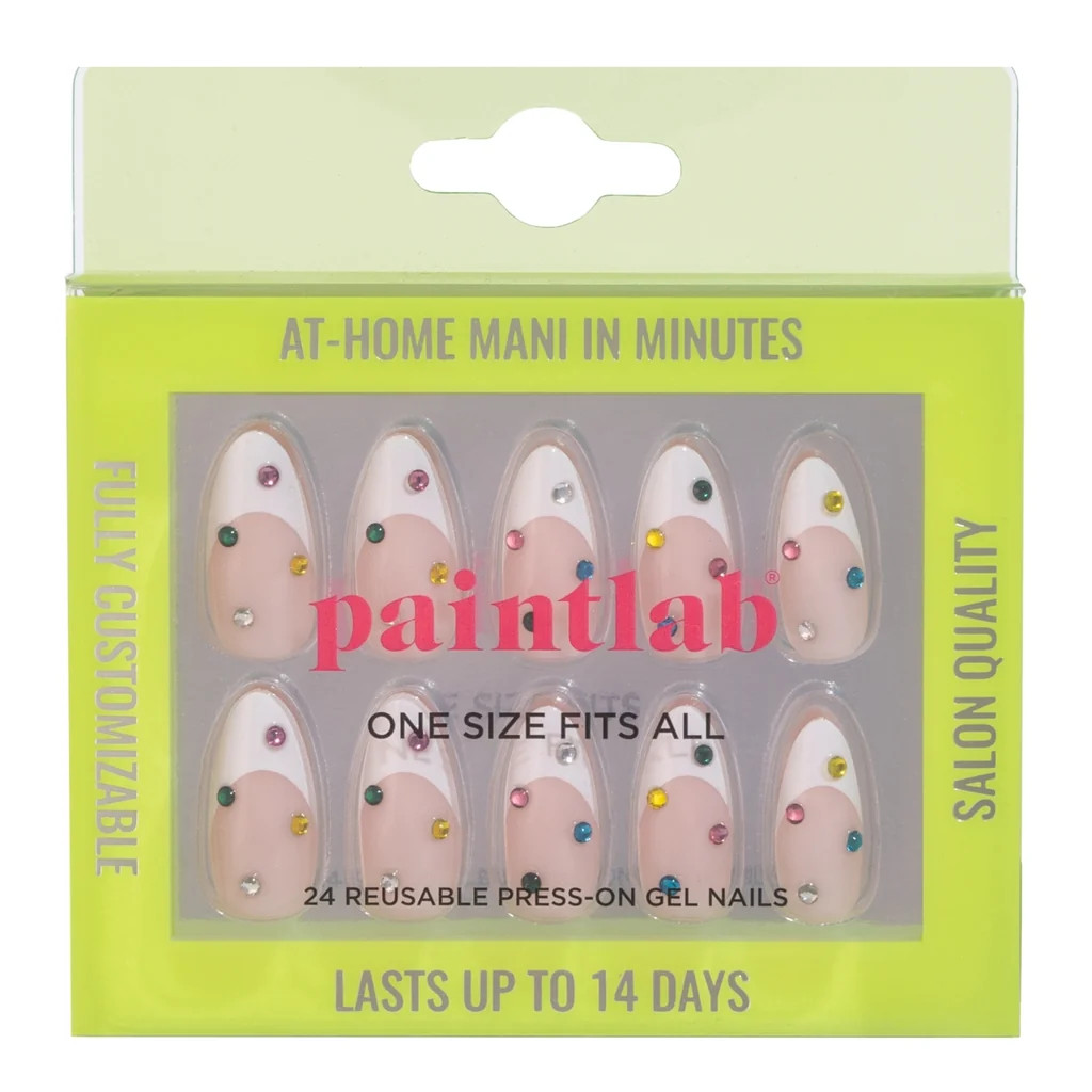 Bejeweled Almond Press-On Nails | PaintLab