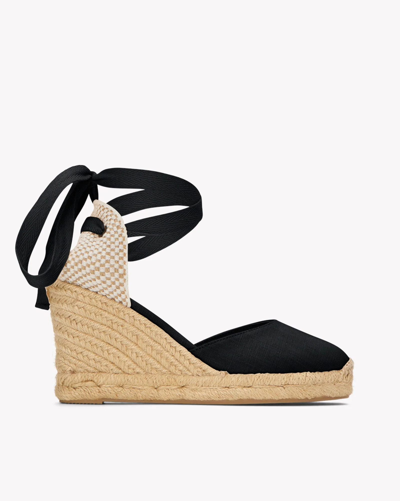 Women's Marseille Wedge Espadrille | Linen Color | Noche Black | Soludos