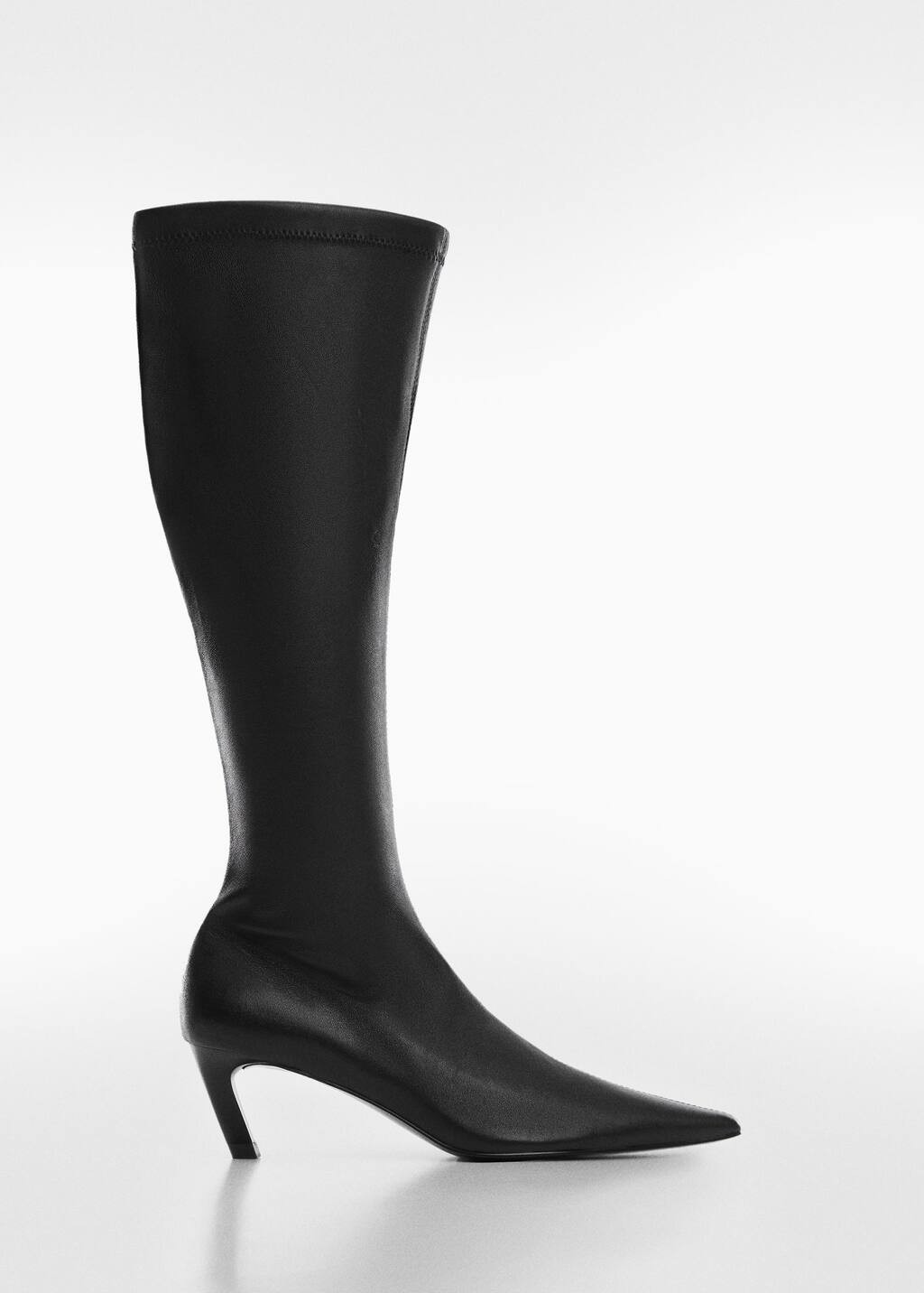 Leather boots with kitten heels | MANGO (UK)