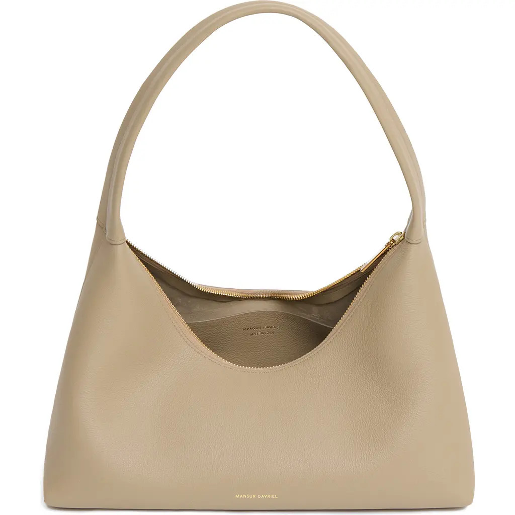 Mansur Gavriel Candy Baguette Leather Shoulder Bag in Warm Grey at Nordstrom | Nordstrom