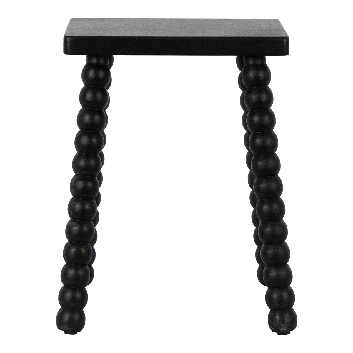 Nomad Home Beaded Leg Wooden Stool, Black | Kohl's