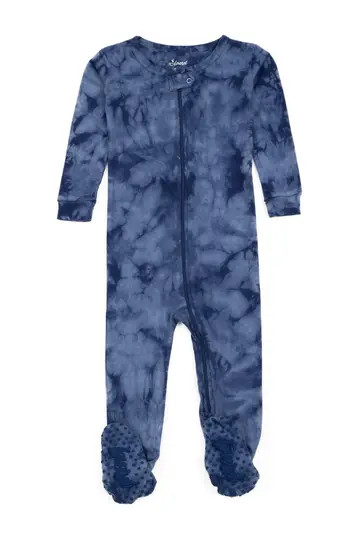 Navy Tie Dye Footed Pajamas | Nordstrom Rack