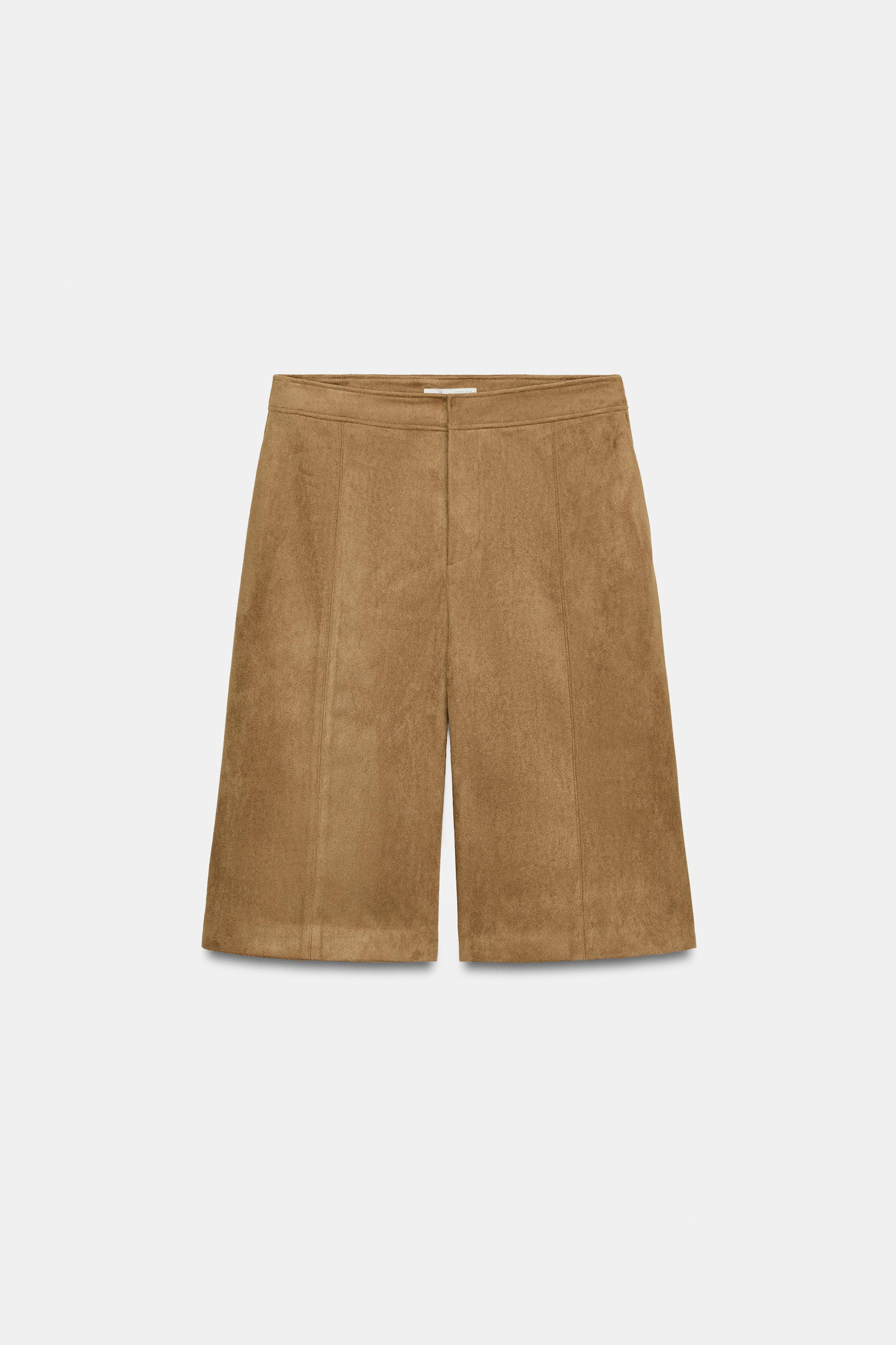 FAUX SUEDE LONG SHORTS | Zara US