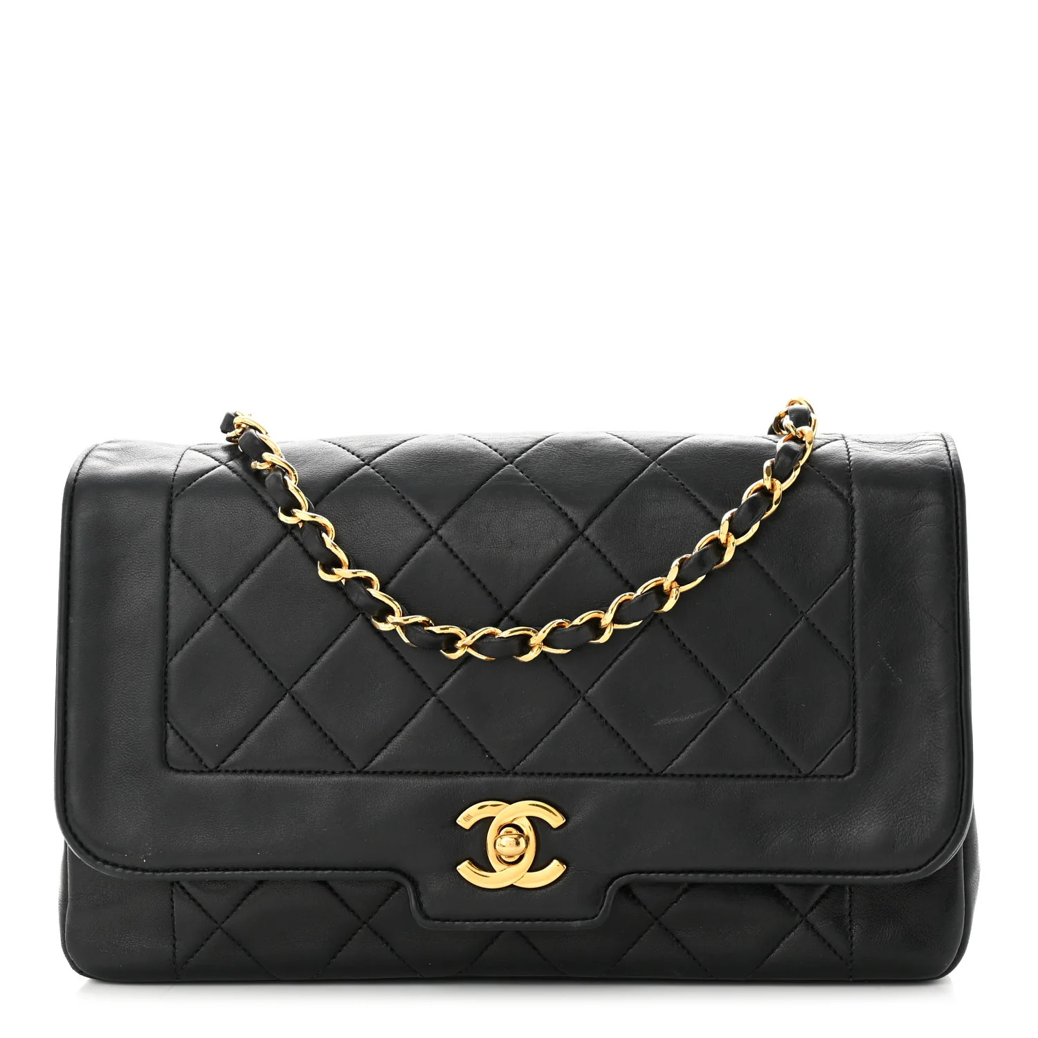 Lambskin Quilted Medium Single Flap Black | FASHIONPHILE (US)