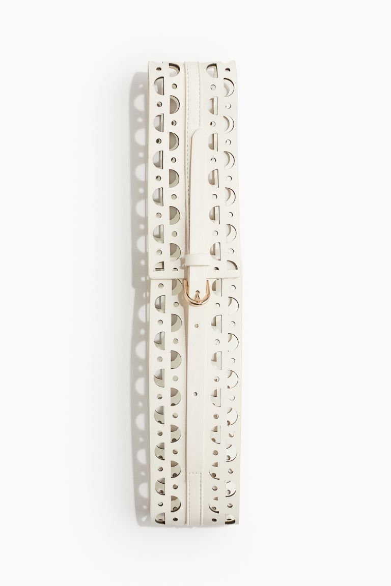 Perforated Waist Belt - White - Ladies | H&M US | H&M (US + CA)