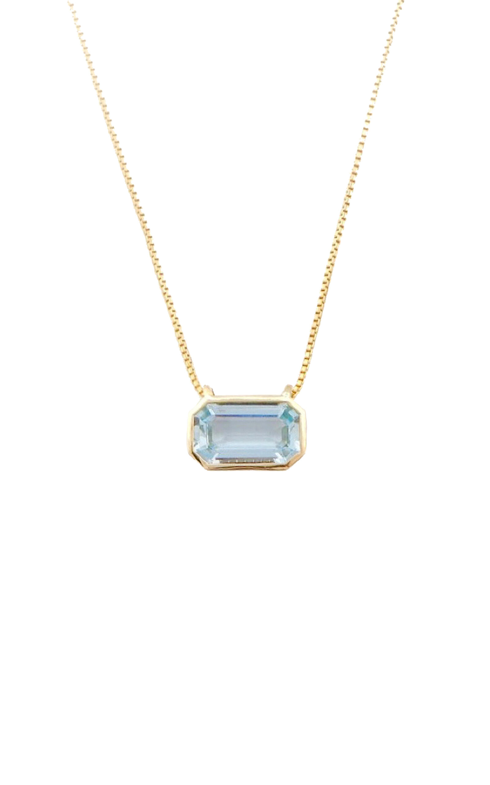 18K Yellow Gold Aquamarine Necklace | Moda Operandi (Global)