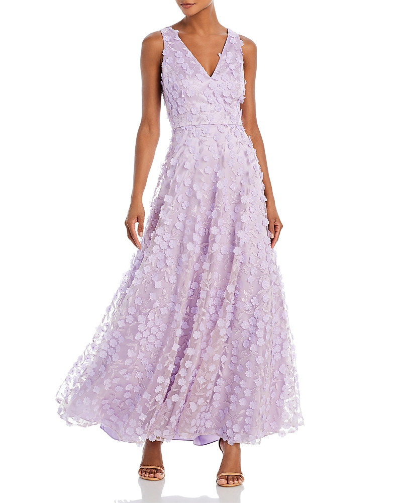 Eliza J 3D Flower V Neck Gown | Bloomingdale's (US)