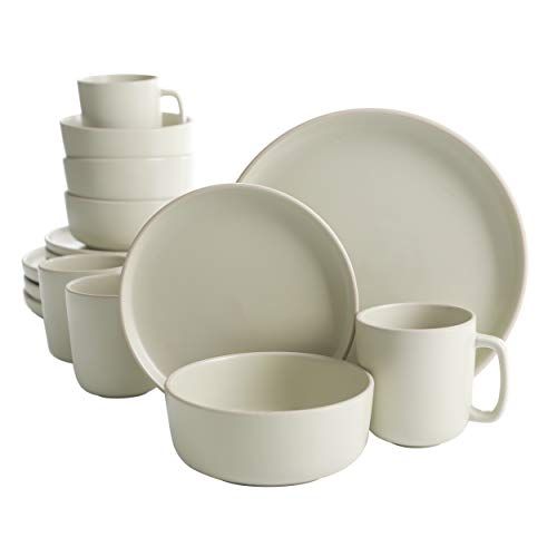 Gibson Home Zuma 16 Piece Round Kitchen Dinnerware Set, Dishes, Plates, Bowls, Mugs, Service for 4,  | Amazon (US)