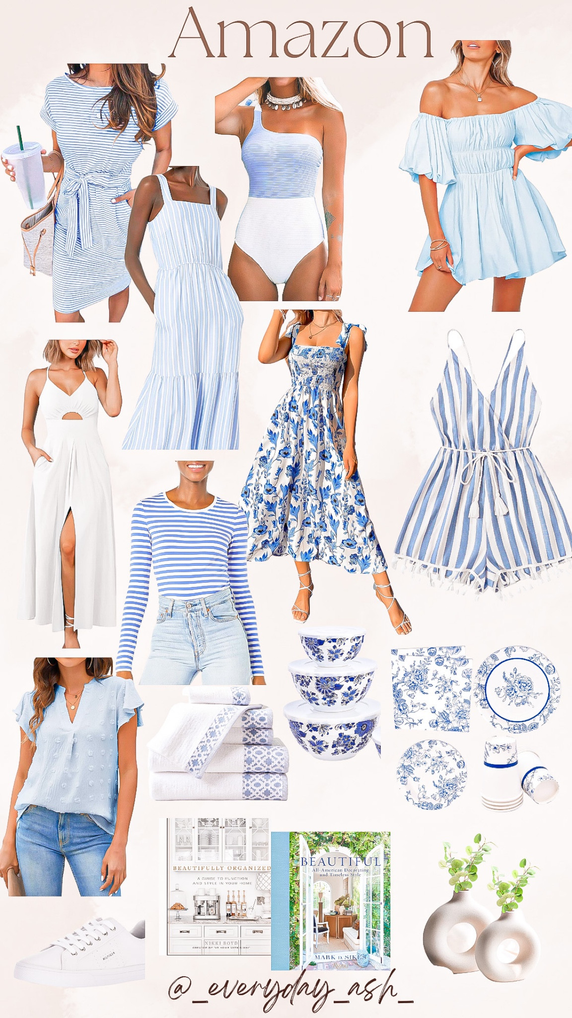 Coastal Dreams 💙

These Amazon finds are so beautiful 🤍☺️

Blue and white fashion finds, blue and white home decor, amazon finds, amazon fashion, amazon home decor, dresses, rompers, amazon dress, amazon romper, blue and white dress, blue and white romper, blue and white fashion, Coastal fashion, coastal home decor, souther fashion, southern home, blue and white party decor, blue and white bath towels, bathroom towel, home decor, sneakers, work wear, travel outfits, vacation outfits , coastal cowgirl, coastal grandmother looks, vacation outfits, amazon vacation, women’s fashion, affordable fashion, kitchen bowls, coffee table decor, books, Mother’s Day ideas, Mother’s Day outfits, graduation outfits 

#LTKhome #LTKxPrimeDay #LTKstyletip