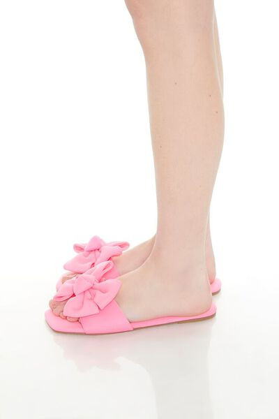 Faux Leather Bow Sandals | Forever 21