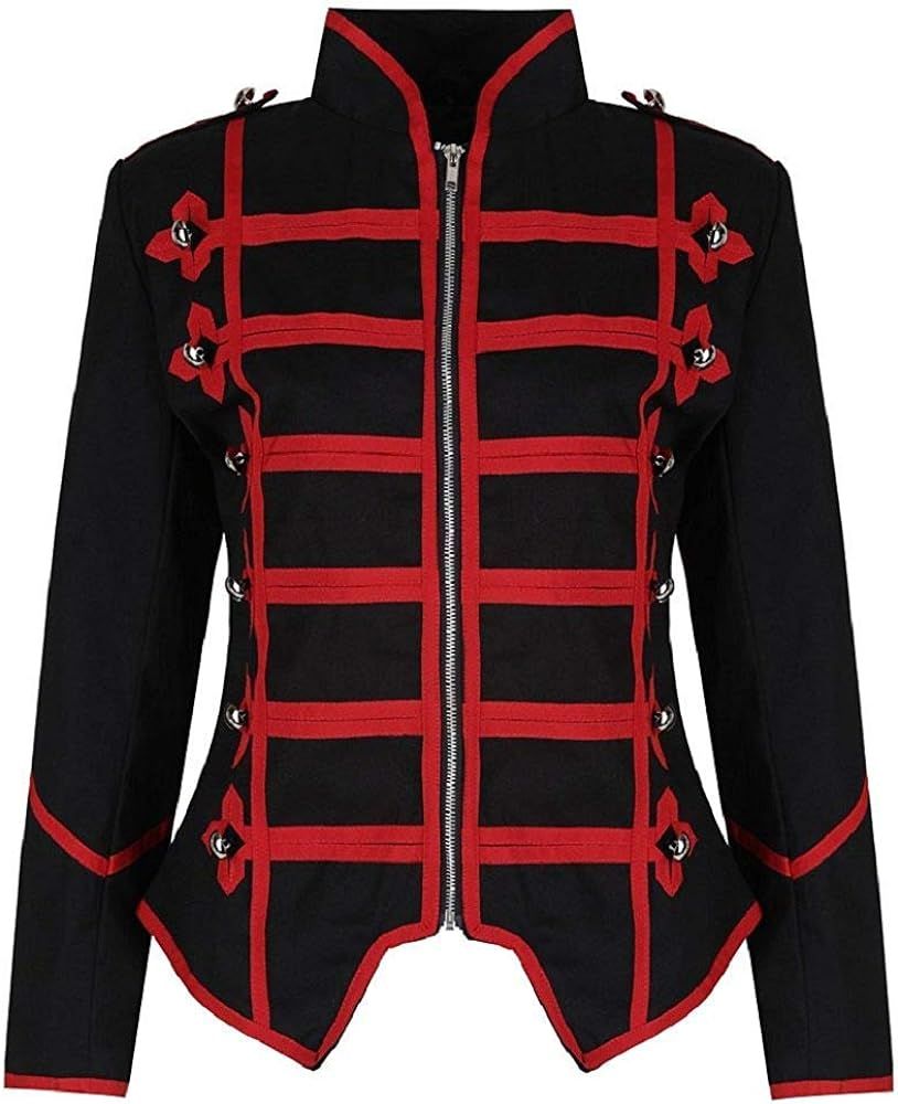 Ro Rox Ladies Steampunk Military Drummer Parade Jacket Emo Punk Women’s Jackets Gothic Clothing | Amazon (US)