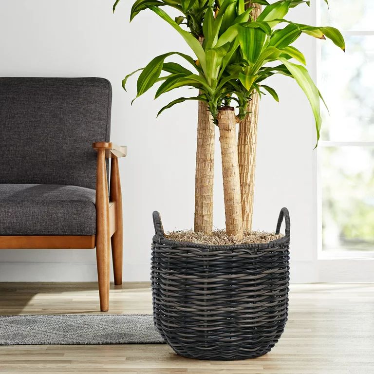 Better Homes and Gardens Wister 12 and 15 IN Rattan Planter Set | Walmart (US)
