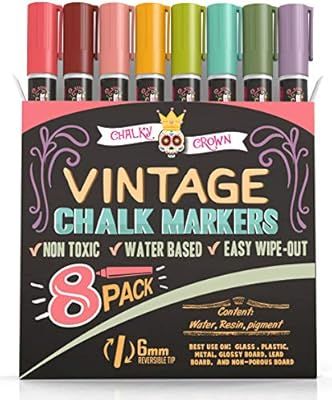 Liquid Chalk Markers - Dry Erase Marker Pens - Chalk Markers for Chalkboards, Signs, Windows, Bla... | Amazon (US)