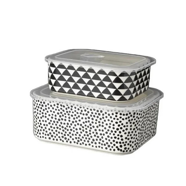 Thyme & Table 4-Piece Rectangle Ceramic Baking Dish & Lid Set - Dot | Walmart (US)