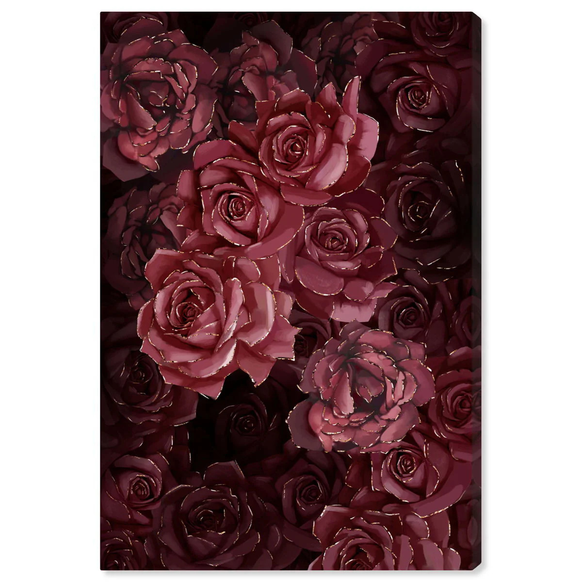 Cherry Red Flowers36x54 / XHD / No Embellishment | Oliver Gal