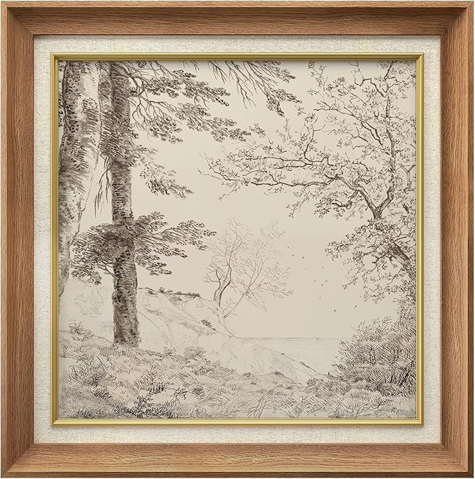 MUDECOR Premium Framed Wall Art Retro Landscape Sketch Nostalgic Illustrations Fine Art Decorativ... | Amazon (US)