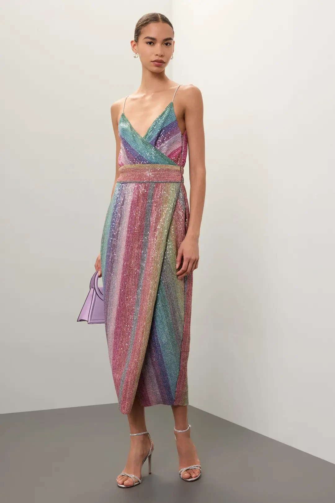 Meghan Lurex Wrap Dress | Rent the Runway