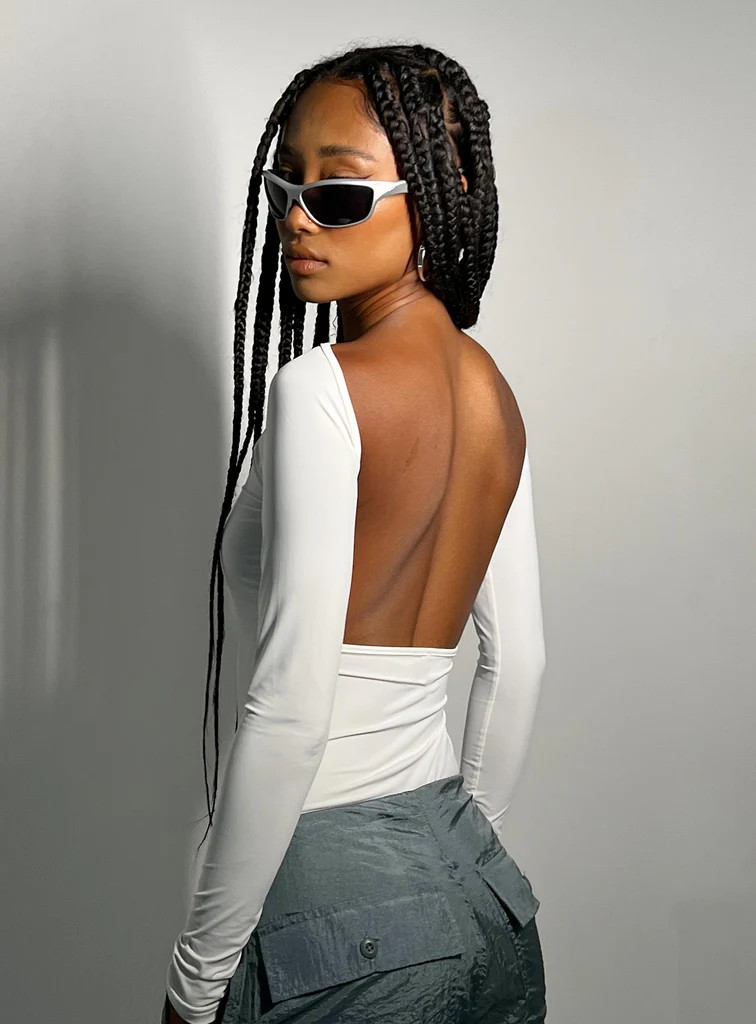 Gatewood Long Sleeve Bodysuit White | Princess Polly US