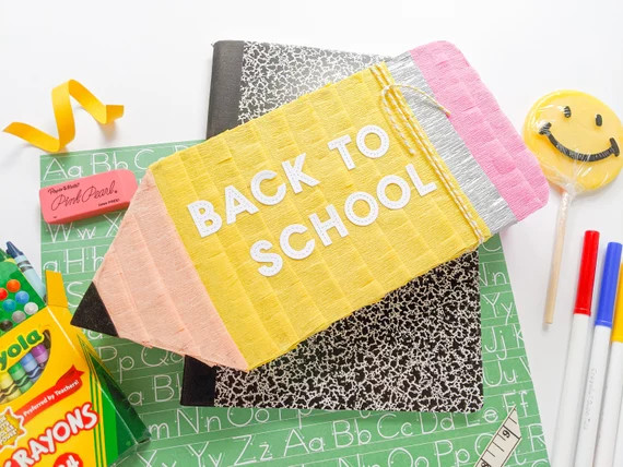 Yellow pencil mini pinata | first day of school gift, back to school party, teacher appreciation ... | Etsy (US)