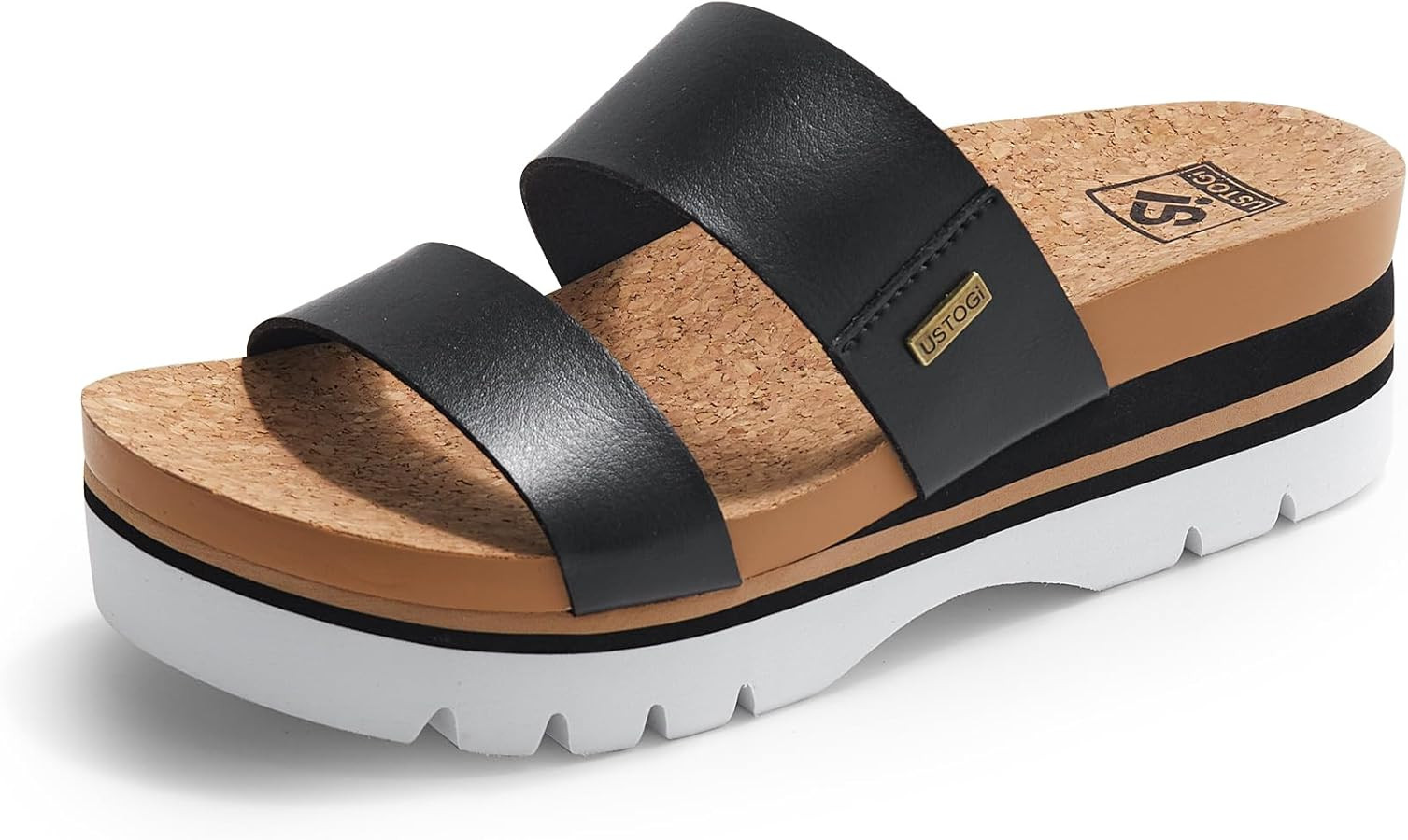Ustogi Women's Higher Platform Sandals Arch Support Beach Slides for Woman Orthotic Summer Causal... | Amazon (US)