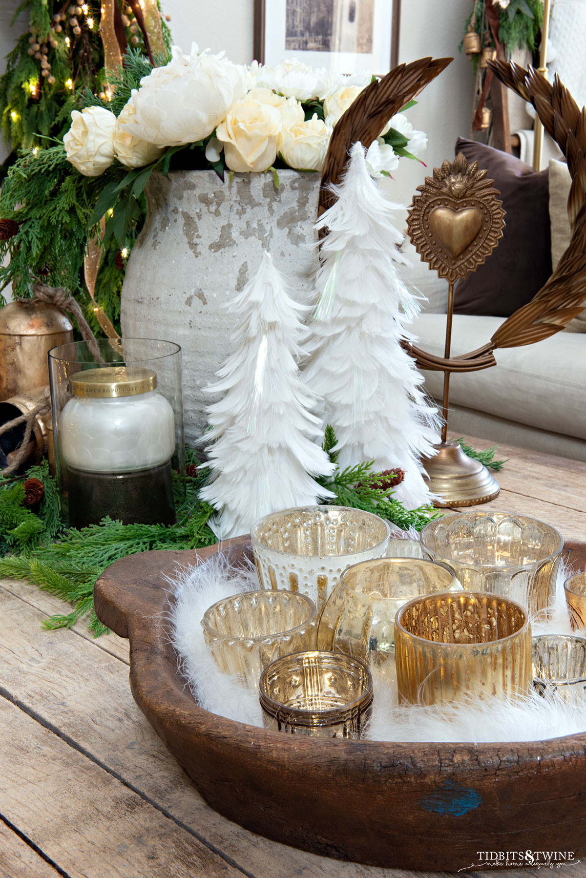 My coffee table Christmas vignette. Neutral Christmas decor 

 #LTKHoliday #LTKSeasonal #LTKHome
