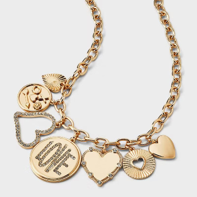Love Charm Necklace - A New Day™ Gold | Target