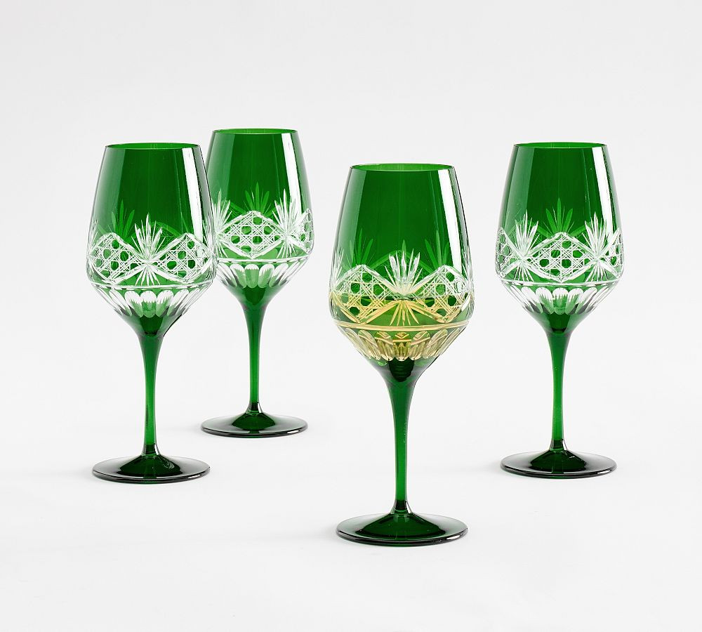 Antique Cut Wine Stem Glasses | Pottery Barn (US)