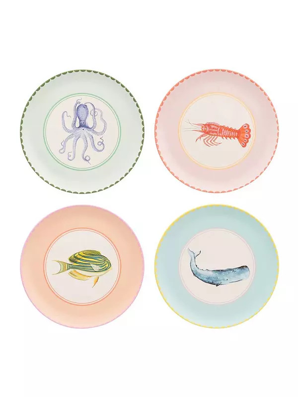 Yvonne Ellen Set of 4 Melamine Side Plates | Very (UK)