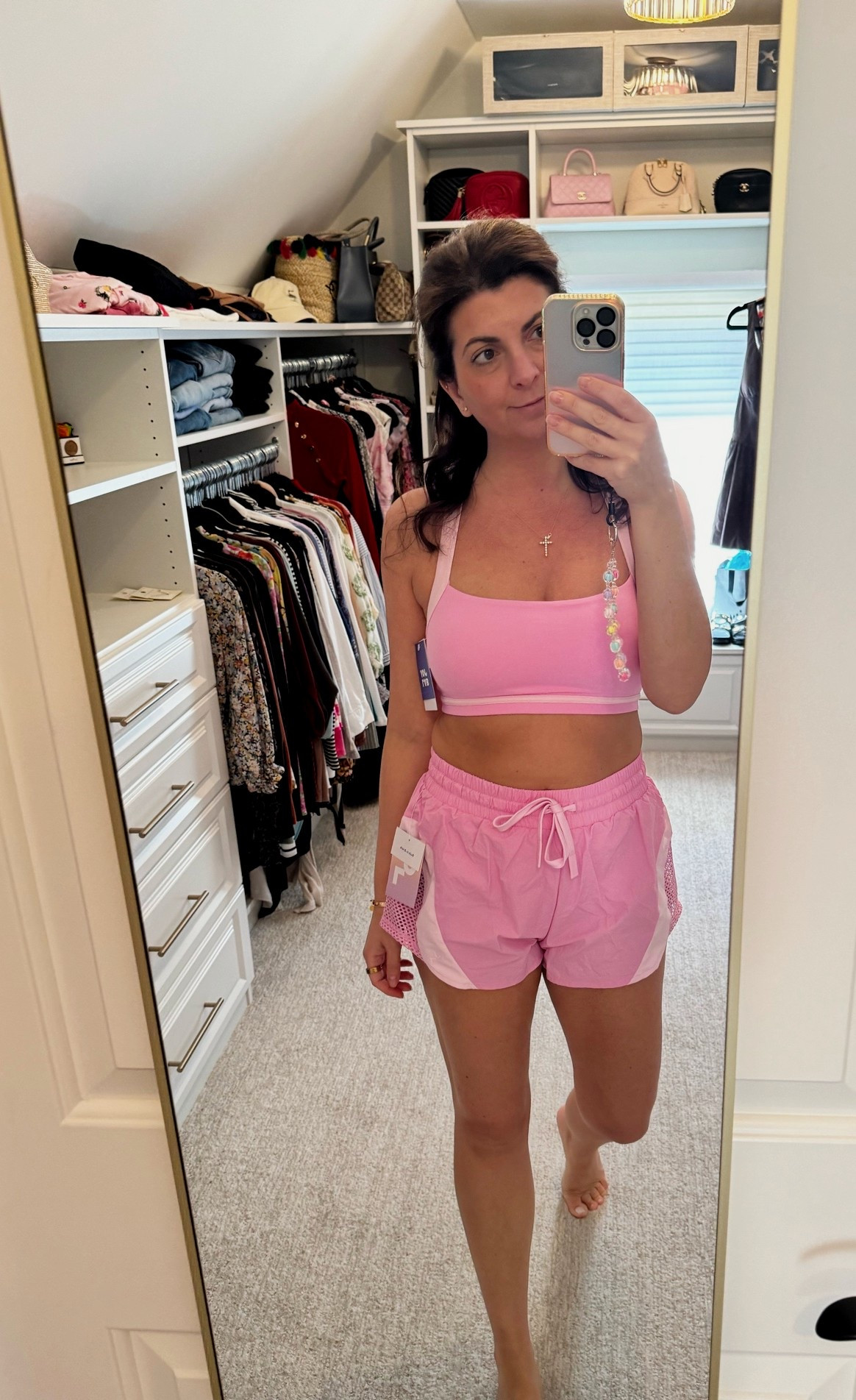 The color of this set is SO cute & I’m a sucker for colorblock/piping details 💕

I bought this in pink and black and honestly can’t decide which to keep.

Wearing a S in both, might size up to a M for less compression on my chest & extra length on the shorts… unless I swap my morning treadmill walk for runs 😏 #goals

#LTKfitnessgoals #LTKActive #LTKmorningroutine