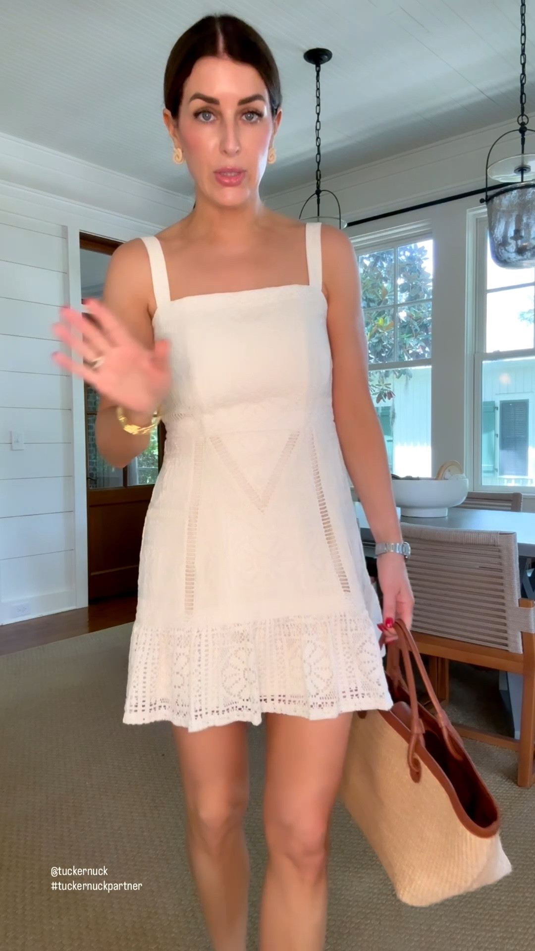 Three dresses, one set of accessories, endless summer outfit options. I packed these for our trip to the coast and styled all three with the same neutral wedge, raffia bag, and earrings to show how versatile great summer staples can be.
If you’re headed somewhere hot and humid this summer, these are the kind of easy dresses you’ll reach for over and over again. Lightweight, flattering, easy to dress up or down, and perfect for vacation dinners, casual beach nights, or everyday summer wear. I wore the white dress to dinner the other night with flats for a more relaxed look and loved it just as much styled casually.
@tuckernuck #tuckernuckpartner

#LTKOver40 #LTKTall #LTKTravel