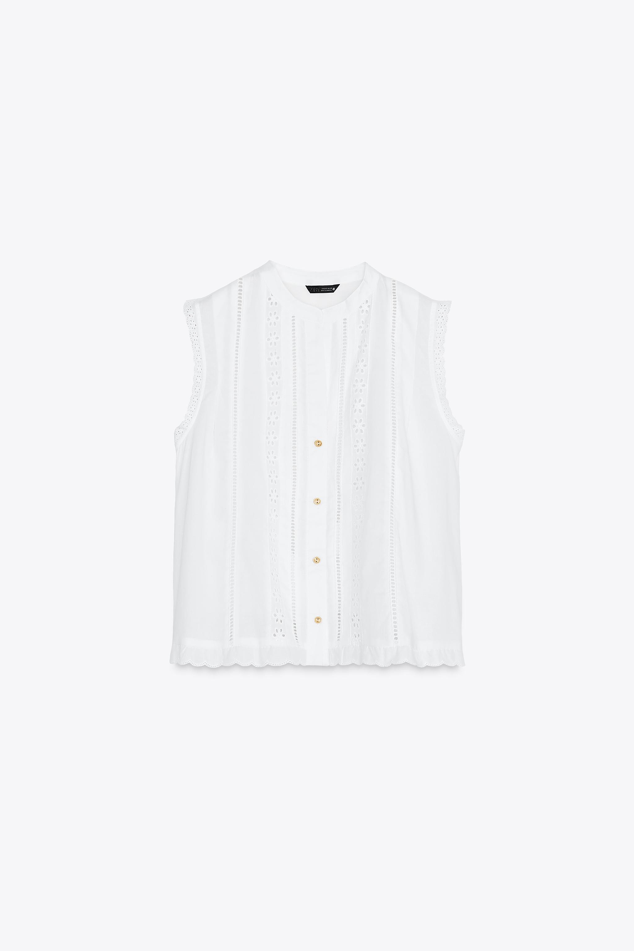 ROMANTIC LACE INSERT TOP | Zara US