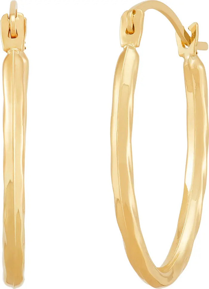 Frankie & Zoe 14K Gold Textured Hoop Earrings | Nordstromrack | Nordstrom Rack