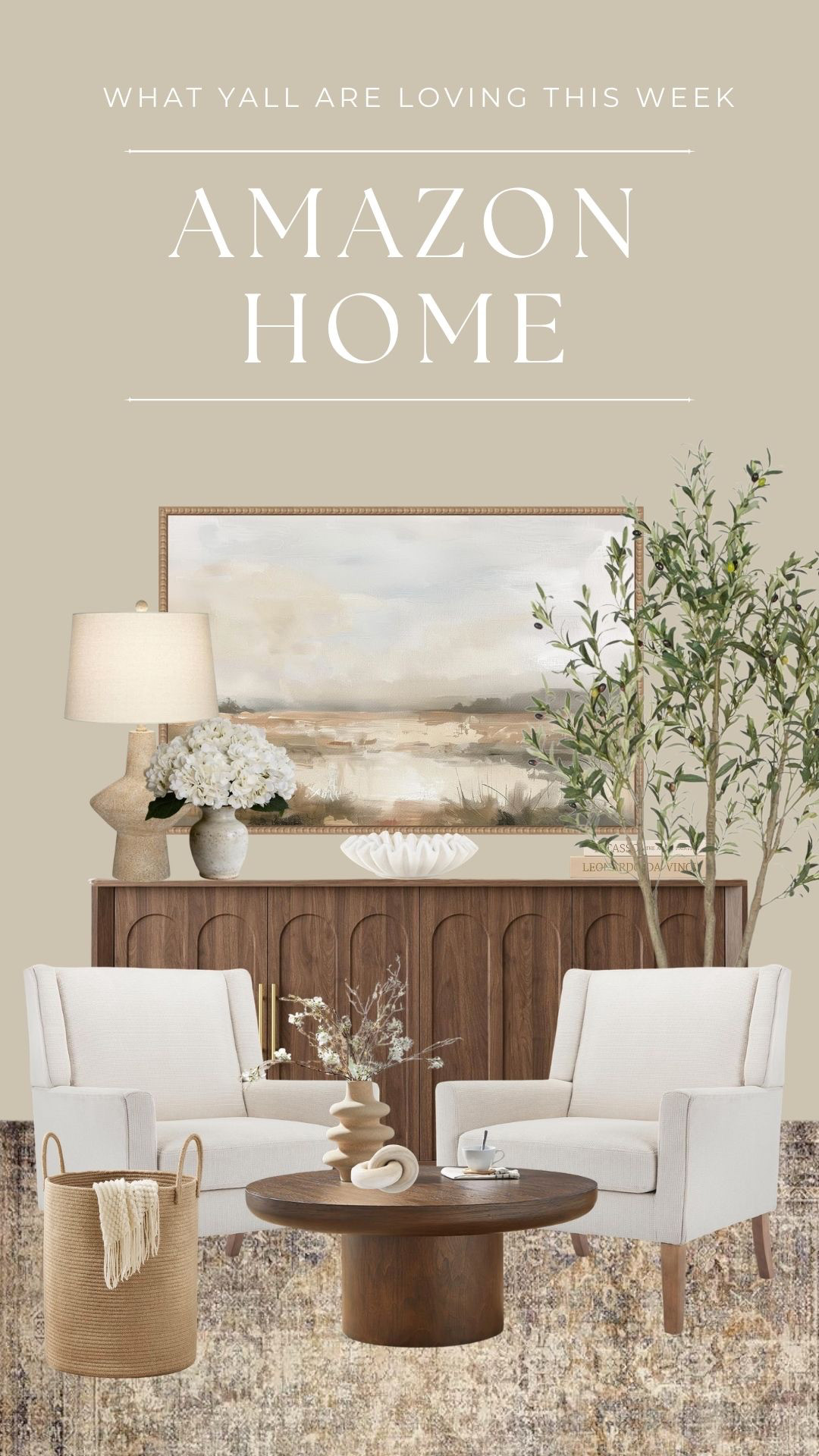 Neutral spring living room insp 🤍🌿
Soft tones, subtle pops of color, and warm wood accents come together for the coziest, most inviting space ✨ Think light fabrics, natural textures, and that effortless, lived-in feel 🙌
Simple, calm, and perfectly styled for spring 💛 

 #LTKHome