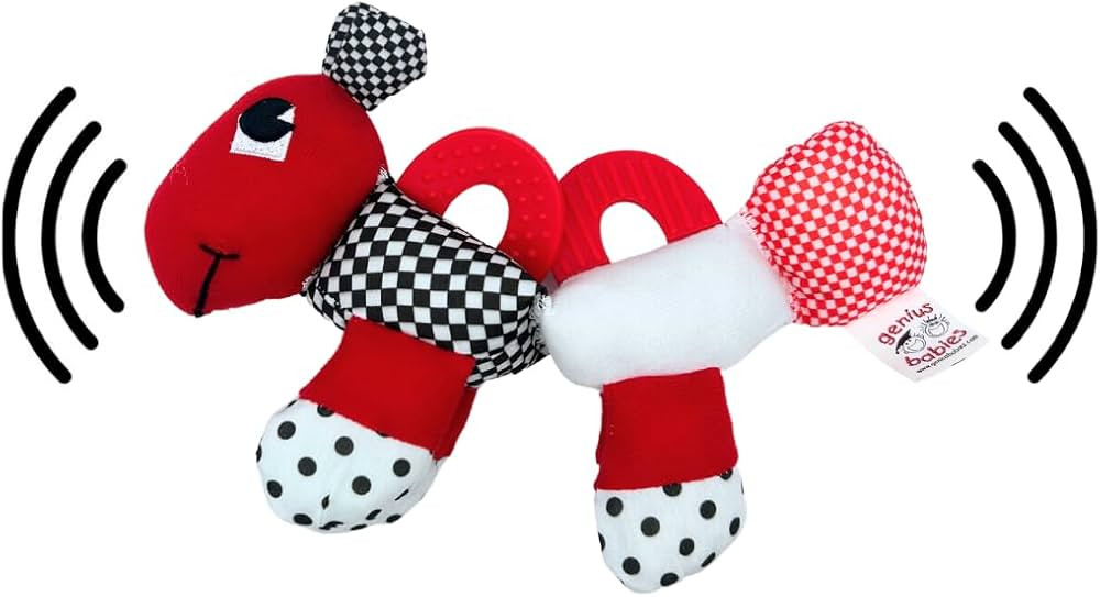 Genius Baby Toys 9" Caterpillar Teether, Teething Toy for Babies and Infants | Amazon (US)