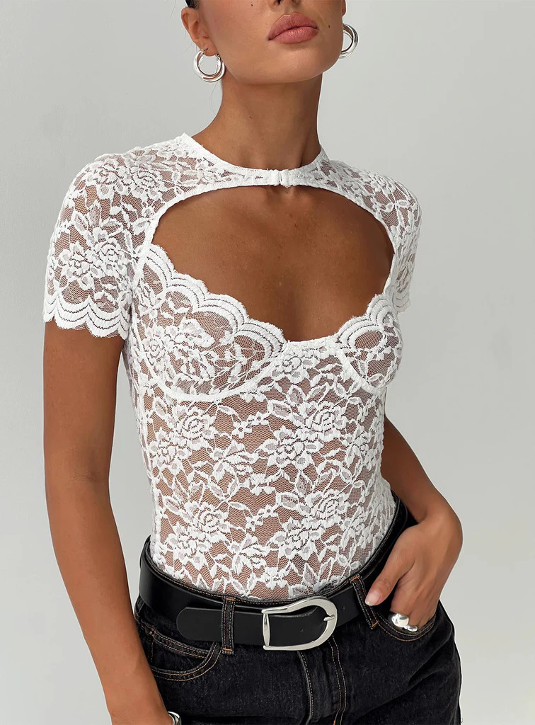 Giallo Bodysuit White | Princess Polly US