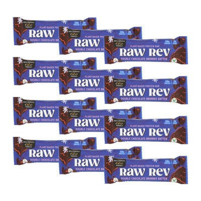 Raw Rev Double Chocolate Brownie Batter Plant-Based Protein Bar - 12 bars, 1.6 oz | Target
